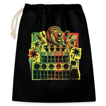 Système de son Jungle Dancehall - Sac cadeau 40 x 50 cm - noir - Devant