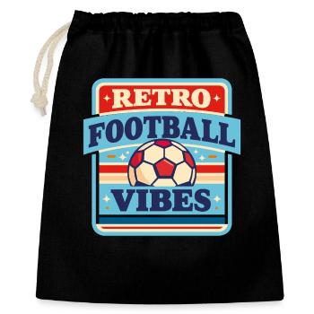 Retro_Football_Vibes - Gift Bag 40 x 50 cm - black - Front