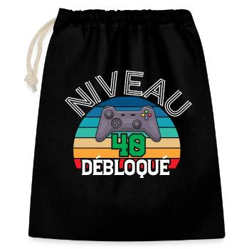 Level 40 unlocked - Gift Bag 40 x 50 cm - black - Front