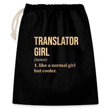 Translator - Sac cadeau 40 x 50 cm - noir - Devant