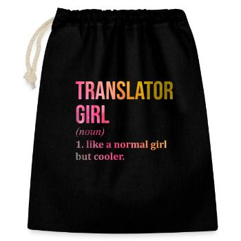 traduction - Sac cadeau 40 x 50 cm - noir - Devant