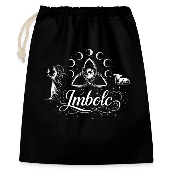 Festival des Bougies d’Imbolc avec Brigid, Lamb et Moon - Sac cadeau 40 x 50 cm - noir - Devant