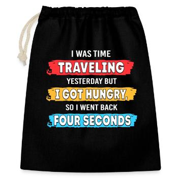 Voyage dans le temps - Sac cadeau 40 x 50 cm - noir - Devant