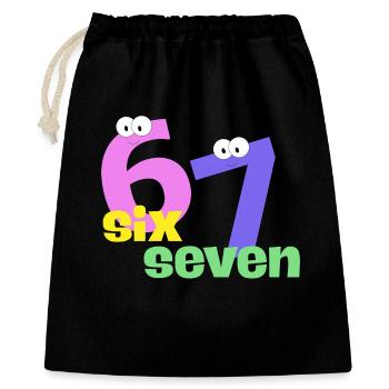 Six Seven Trend - Geschenkbeutel aus Baumwolle (40 x 50 cm) - Schwarz - Vorne