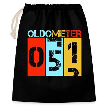 51 Retro Vintage 51. Geburtstagsdesign - Geschenkbeutel aus Baumwolle (40 x 50 cm) - Schwarz - Vorne