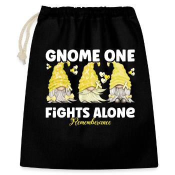 Gnome Un combat seul Mémoire Jaune - Sac cadeau 40 x 50 cm - noir - Devant