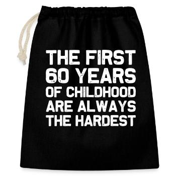 The First 60 Years of Childhood - Gift Bag 40 x 50 cm - black - Front