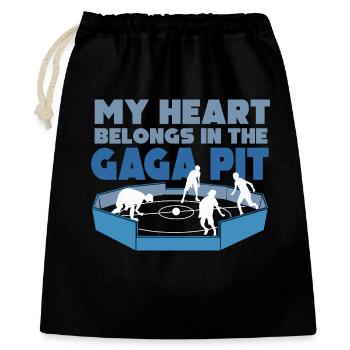 Mon cœur appartient à la fosse de Gaga - Sac cadeau 40 x 50 cm - noir - Devant