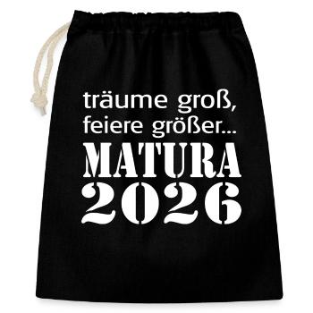 Matura 26 - Geschenkbeutel aus Baumwolle (40 x 50 cm) - Schwarz - Vorne