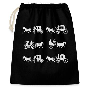 Carriage with coachman - Gift Bag 40 x 50 cm - black - Front