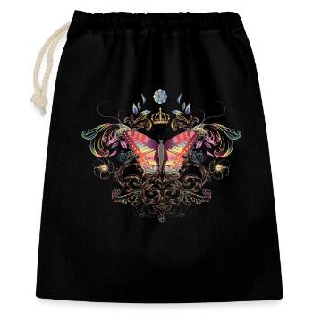 imaginative butterfly with crown - Gift Bag 40 x 50 cm - black - Front