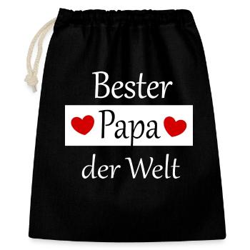 Papa cadeau de la fête des pères 2026 - Sac cadeau 40 x 50 cm - noir - Devant