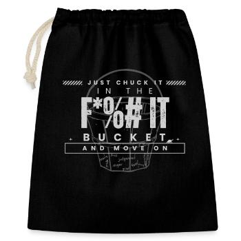 Just F*%# it - Gift Bag 40 x 50 cm - black - Front