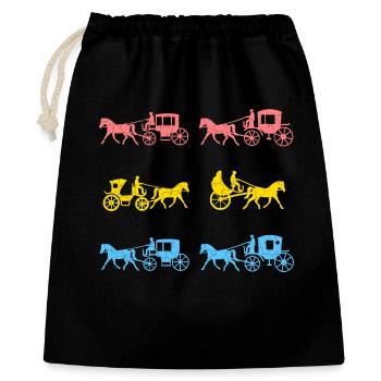 Cocher de calèche - Sac cadeau 40 x 50 cm - noir - Devant