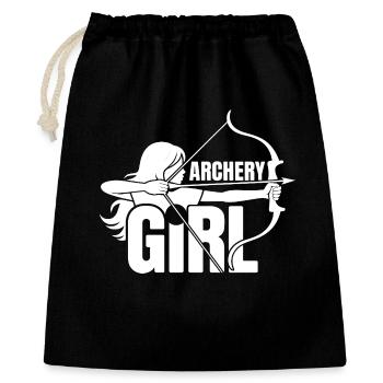 Conception de tir à l’arc pour les archers et les parcours - Sac cadeau 40 x 50 cm - noir - Devant