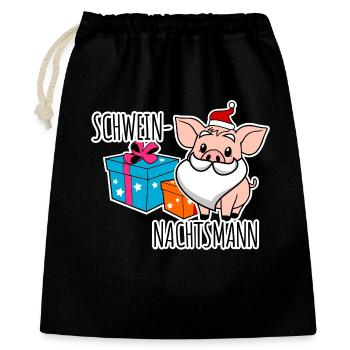 Happy Pig Nights with the Pig Night Man - Gift Bag 40 x 50 cm - black - Front