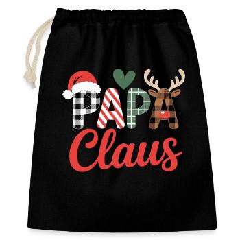 Noël du Papa Noël - Sac cadeau 40 x 50 cm - noir - Devant