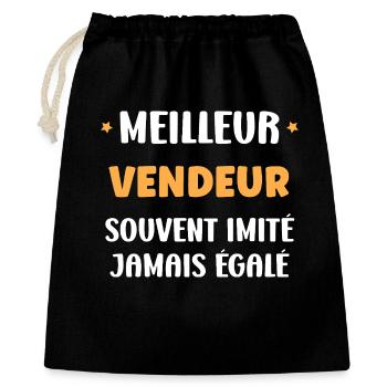 Meilleur Vendeur Inégalé Typographie Bold - Sac cadeau 40 x 50 cm - noir - Devant