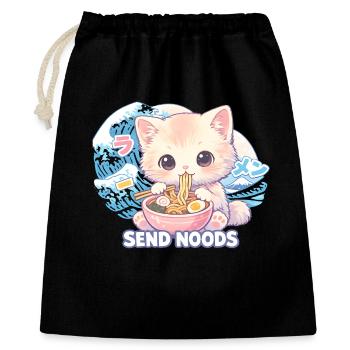 Ramen Cat Kanagawa - Gift Bag 40 x 50 cm - black - Front