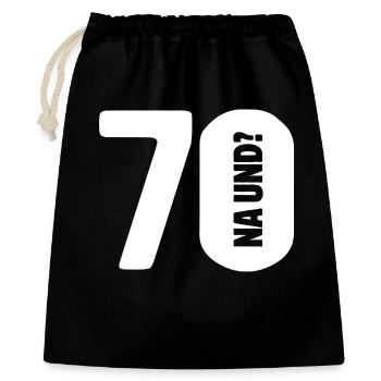 70 So what? Not so bad - birthday - Gift Bag 40 x 50 cm - black - Front