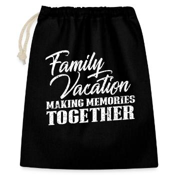 Family Vacation Memories - Gift Bag 40 x 50 cm - black - Front