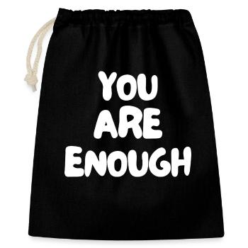 Vous êtes assez - Sac cadeau 40 x 50 cm - noir - Devant