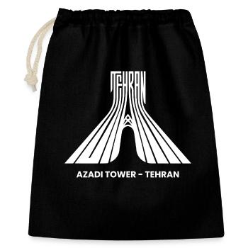 Téhéran, Iran Tournée de la capitale Touristes Iraniens - Sac cadeau 40 x 50 cm - noir - Devant