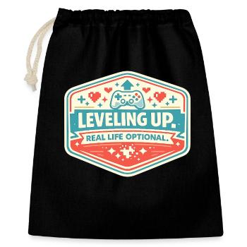 Level Up - Gift Bag 40 x 50 cm - black - Front