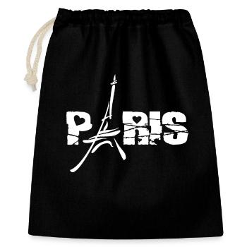 Paris France T-shirt - Sac cadeau 40 x 50 cm - noir - Devant
