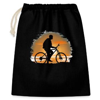 Bicycle trip - Gift Bag 40 x 50 cm - black - Front