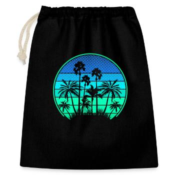 Île Palm - Sac cadeau 40 x 50 cm - noir - Devant