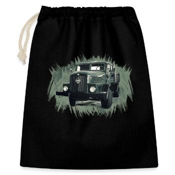 Flatbed truck IFA H6 - Gift Bag 40 x 50 cm - black - Front
