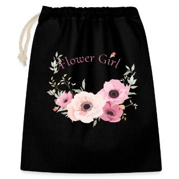 flower girl flowers romantic daughter girlfriend lol - Gift Bag 40 x 50 cm - black - Front