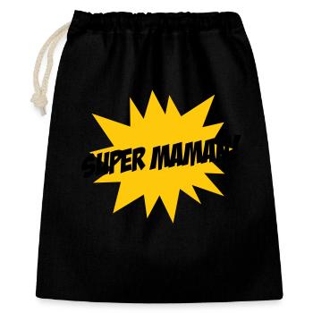 Super Maman - Fête des Mères - Sac cadeau 40 x 50 cm - noir - Devant