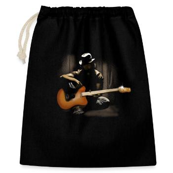 Gitarrist - Geschenkbeutel aus Baumwolle (40 x 50 cm) - Schwarz - Vorne