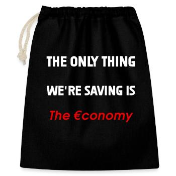 Saving the Economy - Gift Bag 40 x 50 cm - black - Front
