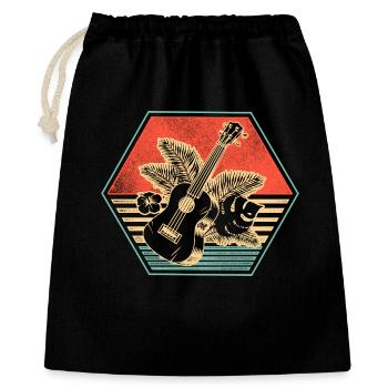 Hawaiian Ukulele Uke Retro Vintage - Gift Bag 40 x 50 cm - black - Front