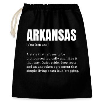 Fierté de l’État de l’Arkansas Bold - Sac cadeau 40 x 50 cm - noir - Devant
