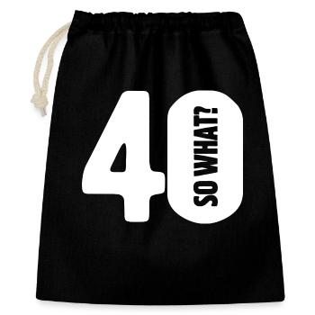 40 so what? Not so bad - birthday - Gift Bag 40 x 50 cm - black - Front
