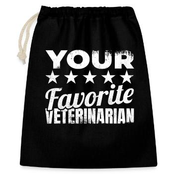 Veterinary saying - Gift Bag 40 x 50 cm - black - Front
