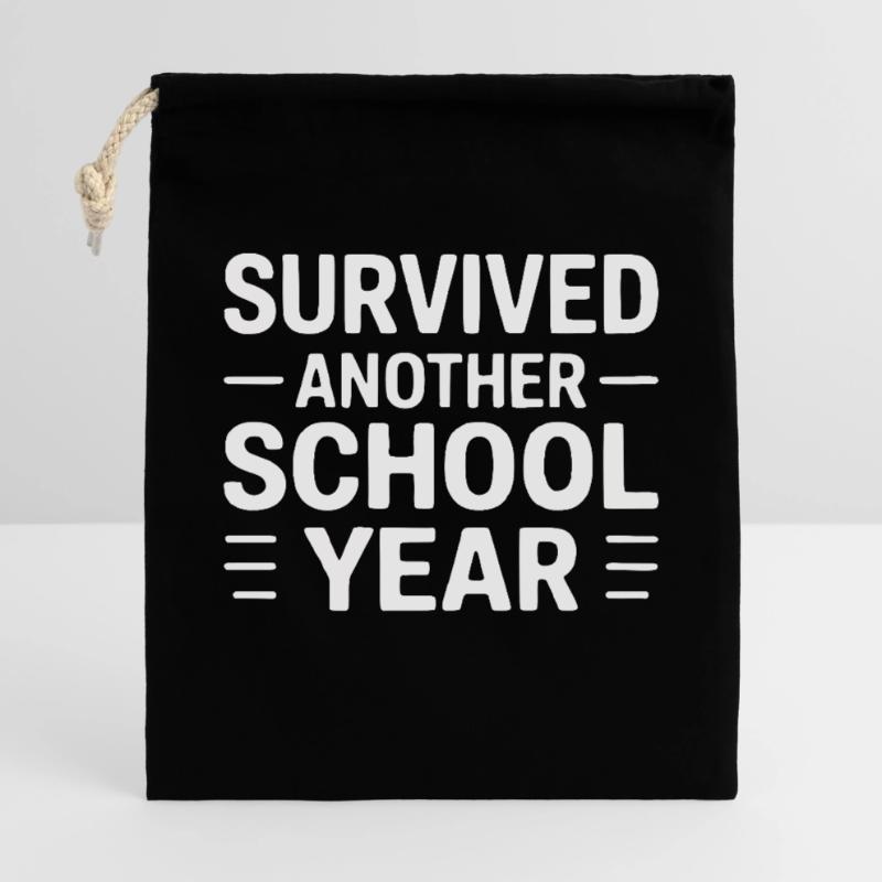 Survived Another School Year Statement Geschenkbeutel aus Baumwolle (40 x 50 cm)