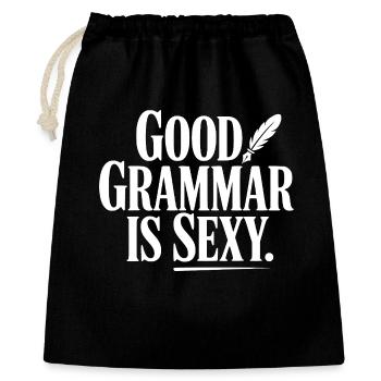 Good Grammar Is Sexy - Gift Bag 40 x 50 cm - black - Front