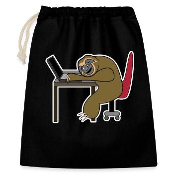 Laptop Home Office Statement Wfh Lustig Freelancer - Geschenkbeutel aus Baumwolle (40 x 50 cm) - Schwarz - Vorne