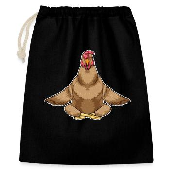 Yoga au poulet Méditation de remise en forme - Sac cadeau 40 x 50 cm - noir - Devant