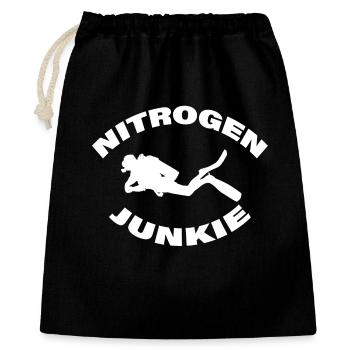 NITROGEN JUNKIE - Geschenkbeutel aus Baumwolle (40 x 50 cm) - Schwarz - Vorne