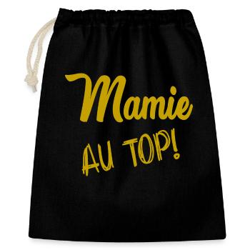 MAMIE - Sac cadeau 40 x 50 cm - noir - Devant