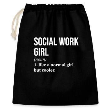 Social Work - Gift Bag 40 x 50 cm - black - Front