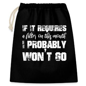 If it requires a filter on this mouth, I probably - Gift Bag 40 x 50 cm - black - Front