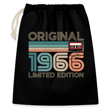60 ans 60e Anniversaire 1966 Original Vintage - Sac cadeau 40 x 50 cm - noir - Devant