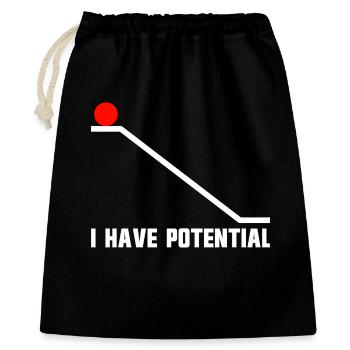 Blague de physique pour hommes, science drôle, I h - Sac cadeau 40 x 50 cm - noir - Devant